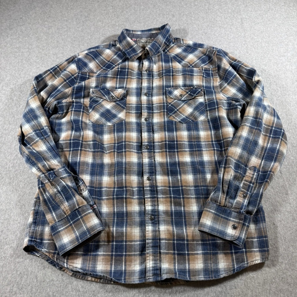 Flag & Anthem Men's Shirt Flannel Snap Button Up Size Large